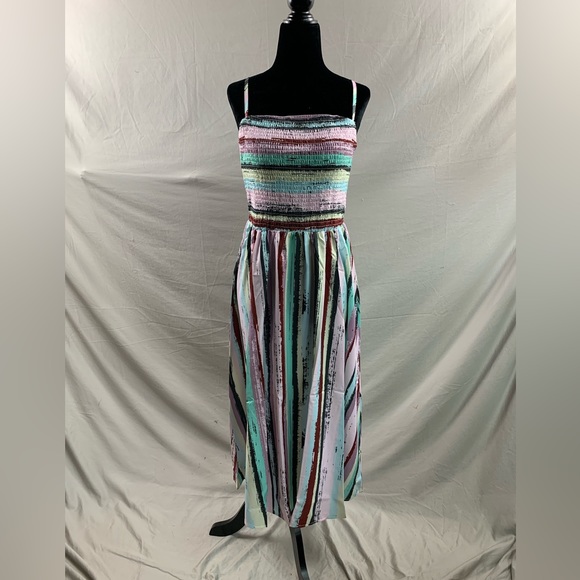 Boho Shirred Cami Midi Dress - Picture 6 of 9